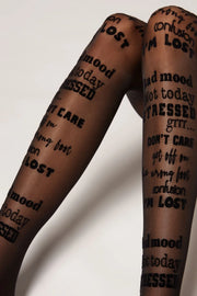 Medias "Bad Mood" Negras