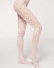 Fishnet Rombos Blancos